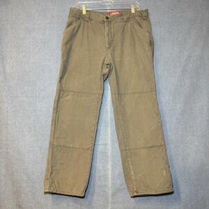 Coleman Canvas Workwear Carpenter Pants Tan Flannel Lined Men's 36x30 Outdoors